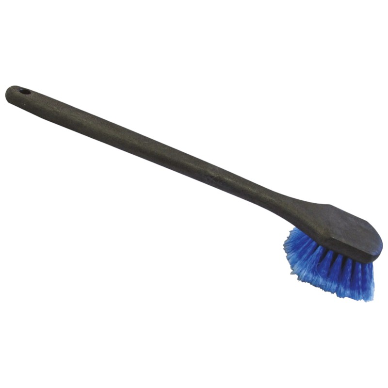 Wielborstel - Lange steel - PVC-borstelharen - Blauw